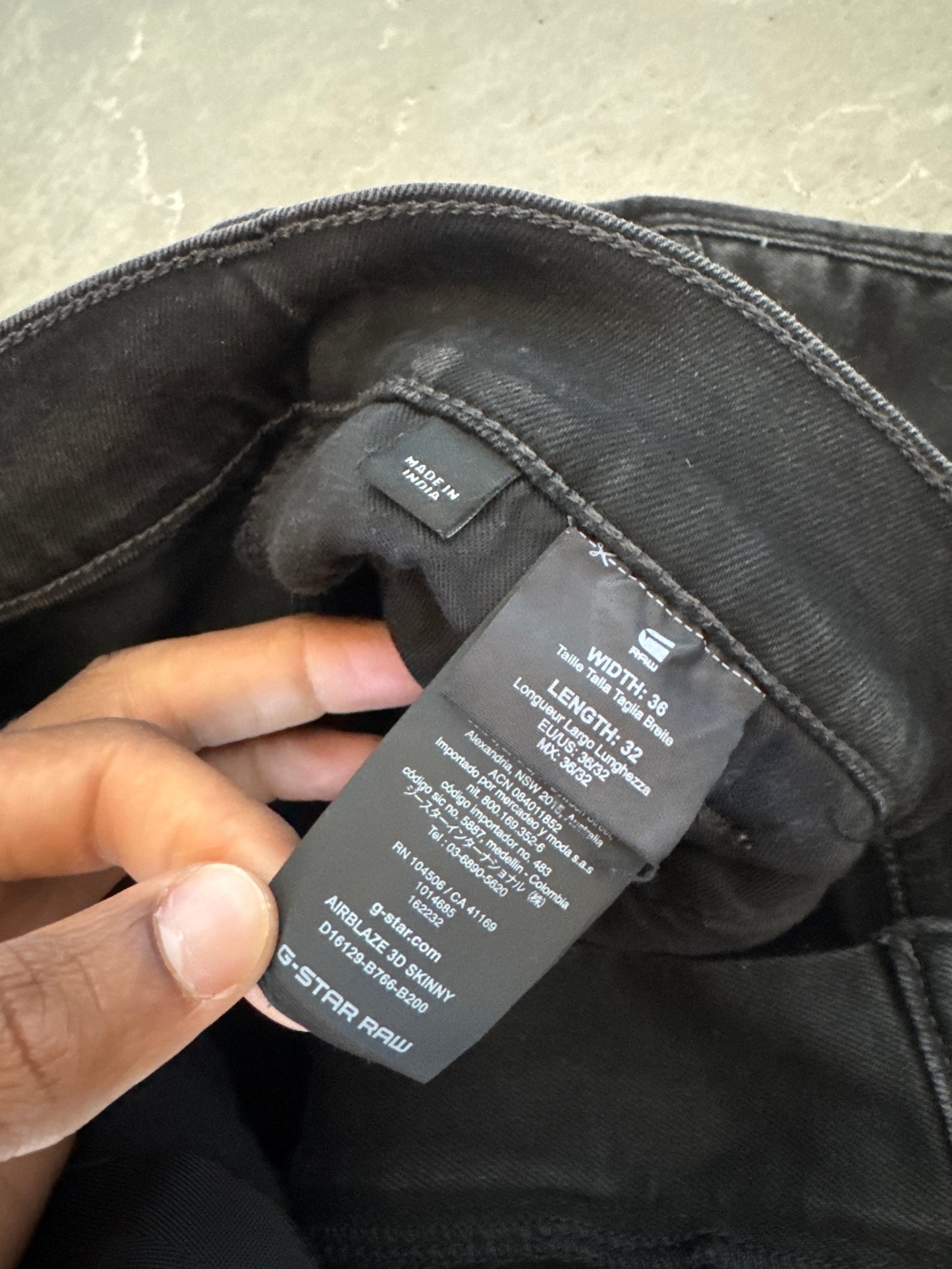 G-Star RAW Airblaze 3D Skinny Black Jeans