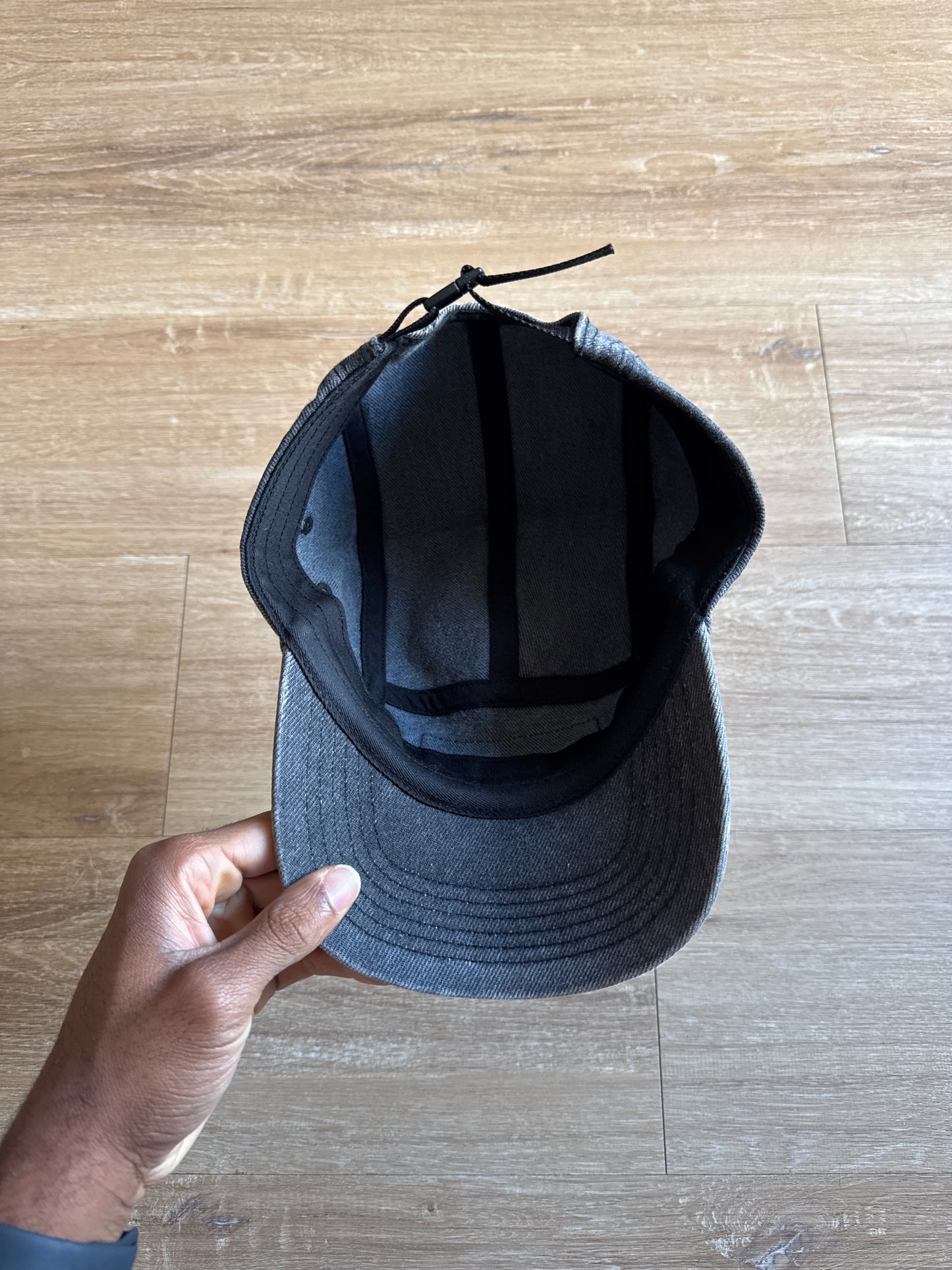 Supreme Denim Camp Cap Washed Black Hat