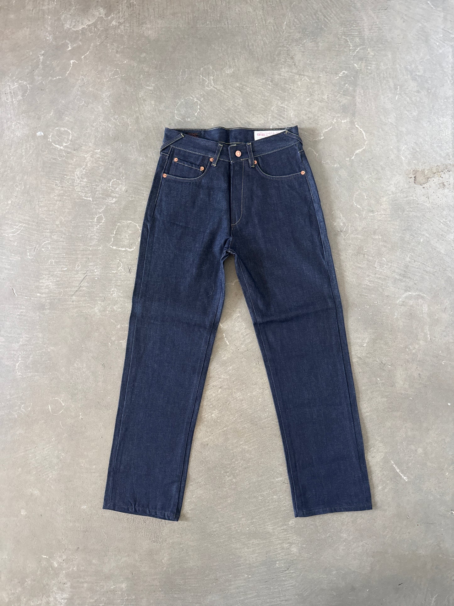 Evisu Green Dog Japanese Art Selvedge Denim Jeans