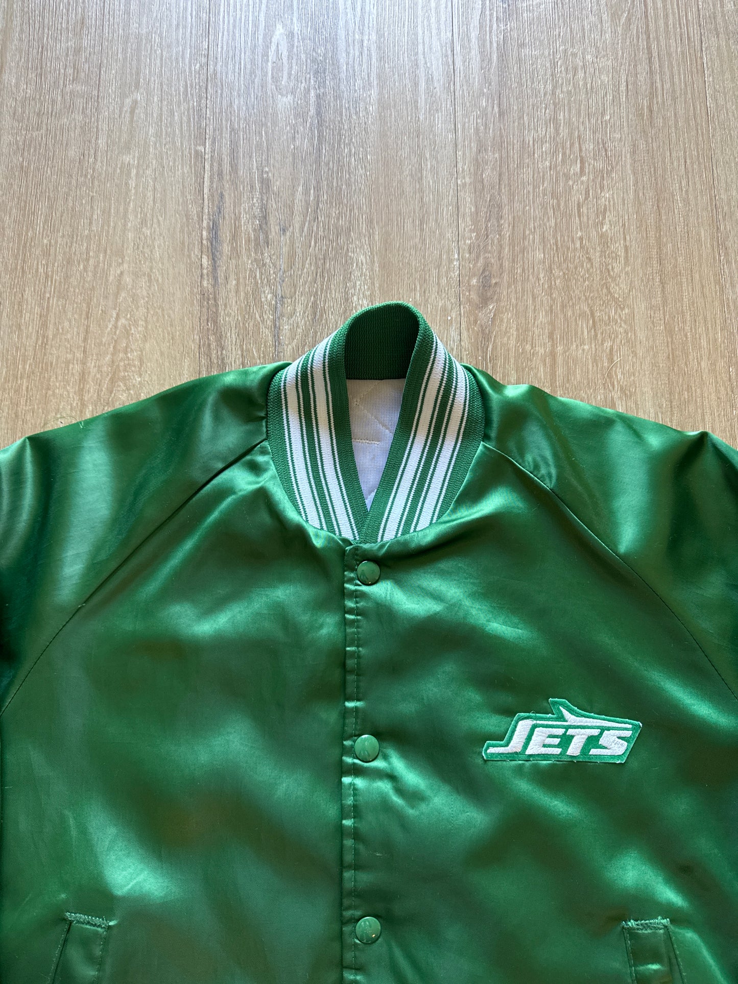 Vintage 80s New York Jets Satin Jacket