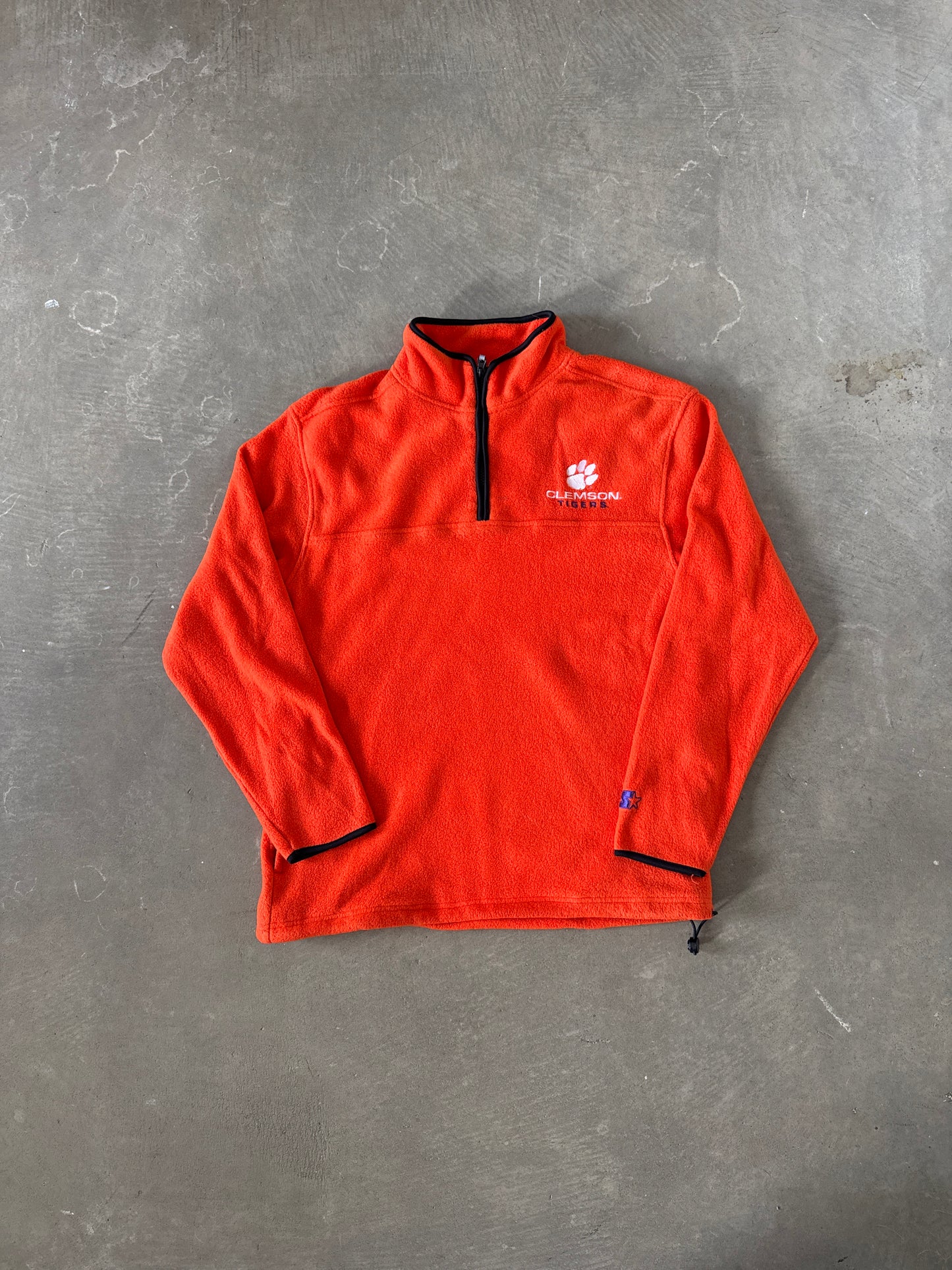 Vintage Starter Clemson University Tigers Fleece Quarter Zip Pullover