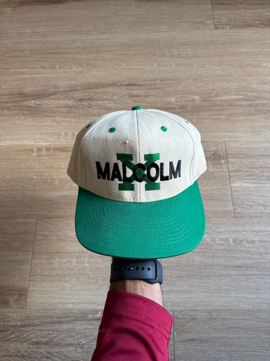Vintage 90s Malcolm X Snapback Cap Hat