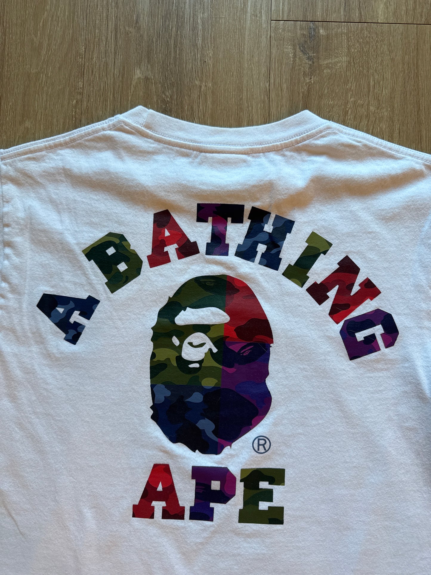 A Bathing Ape Bape Color Camo Crazy College ATS Tee