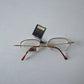 Vintage 90s Sun Ban Half Rim Metal Cheetah Glasses