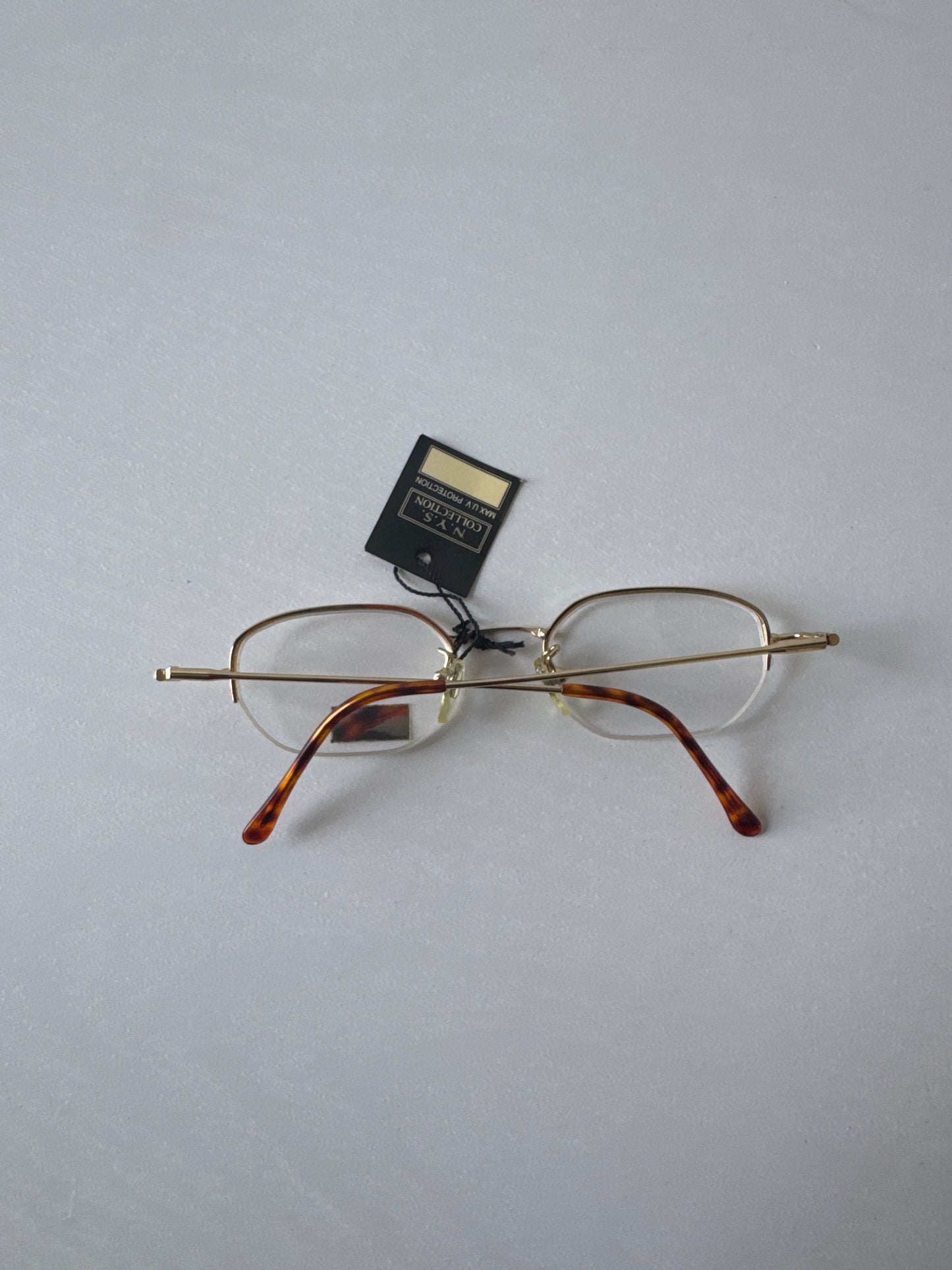 Vintage 90s Sun Ban Half Rim Metal Cheetah Glasses