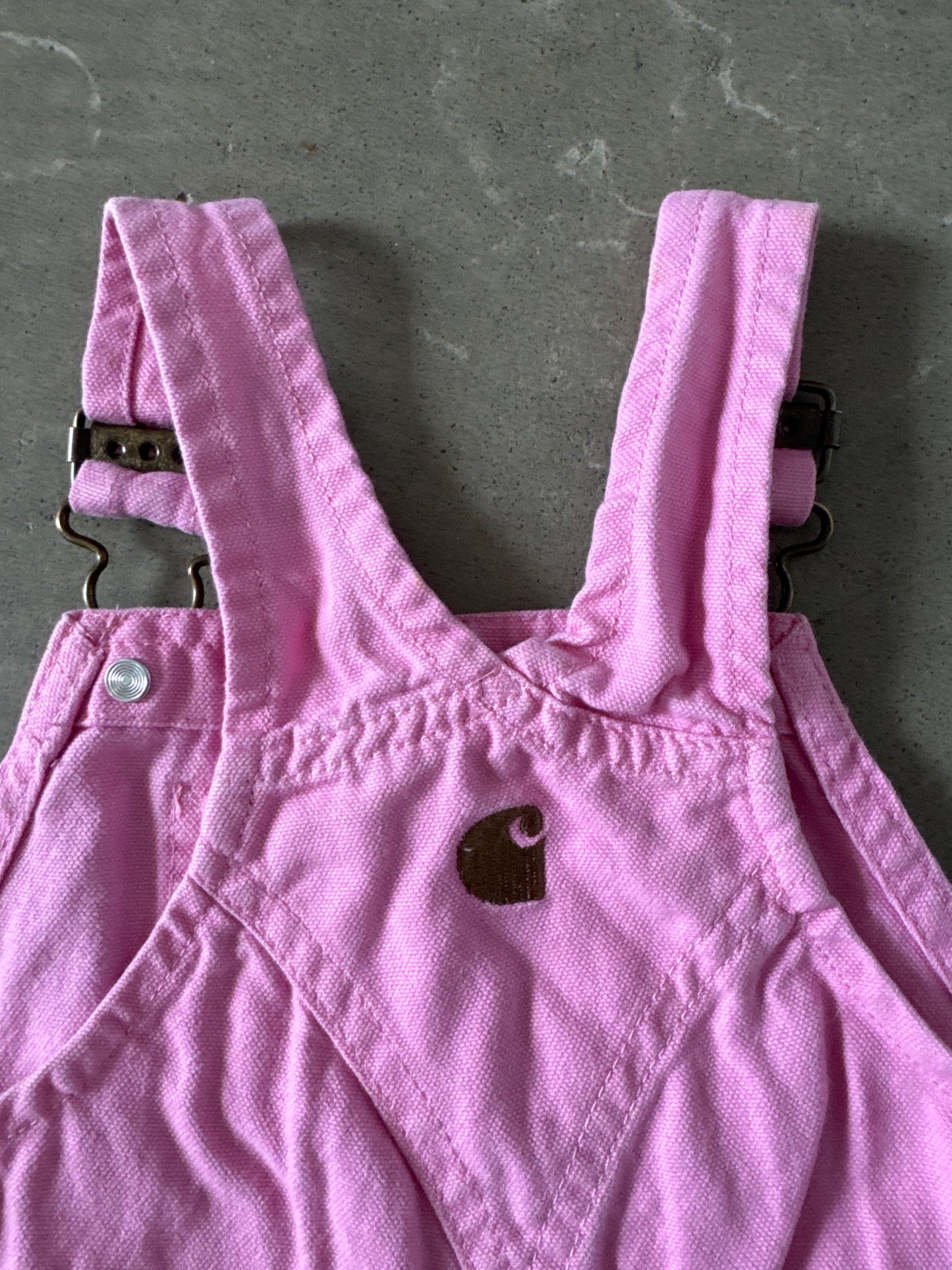 Carhartt Girls' Infant Canvas Pink Bib Overalls