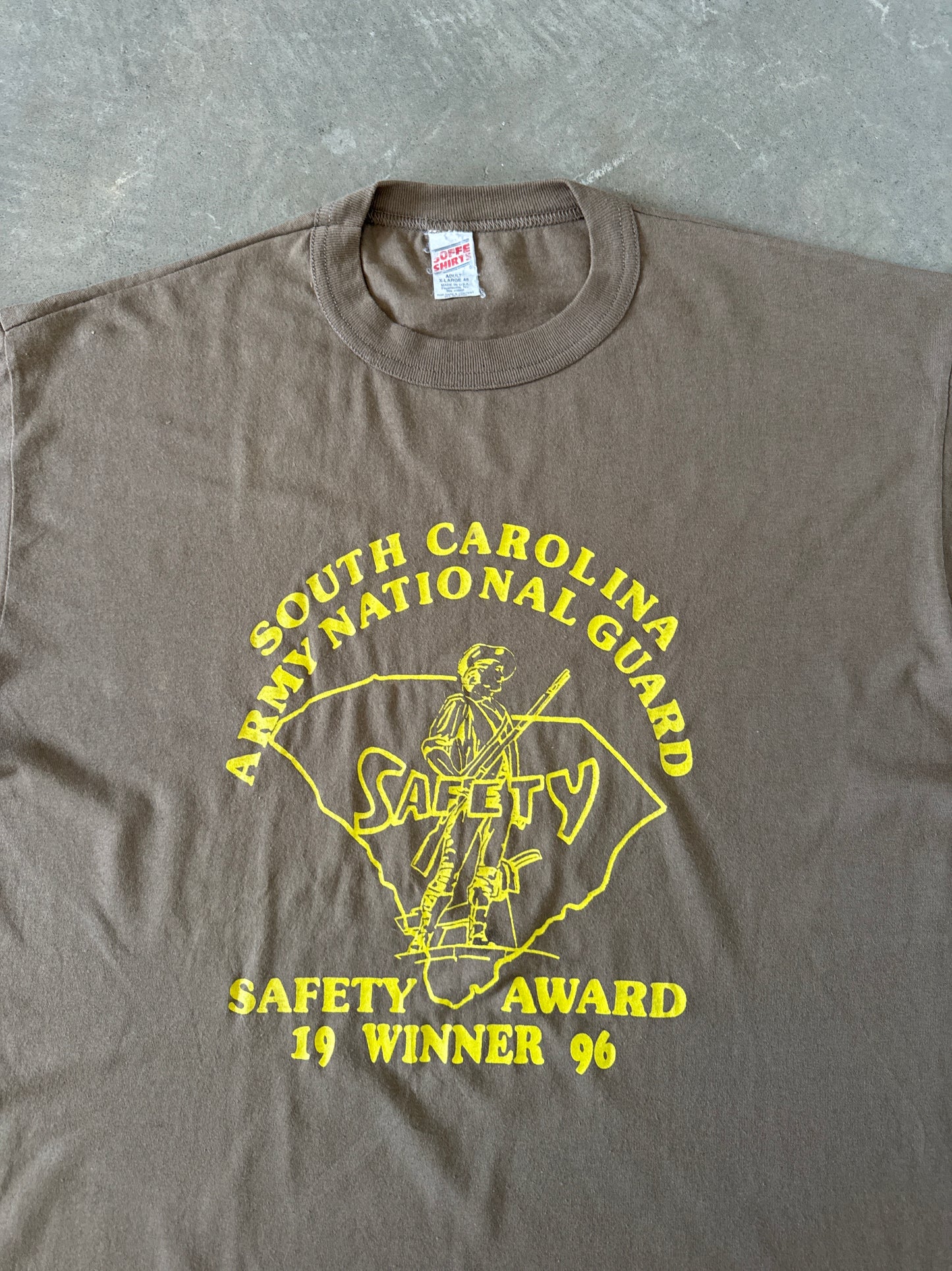 Vintage 1996 South Carolina Army Safety Award Tee