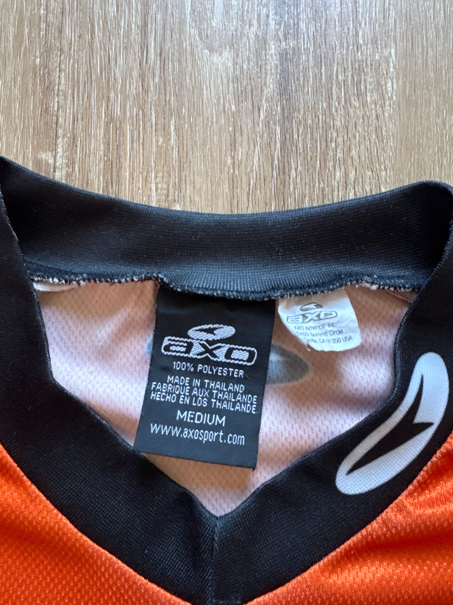 Vintage Y2K Distressed AXO Sport Orange Motocross Jersey