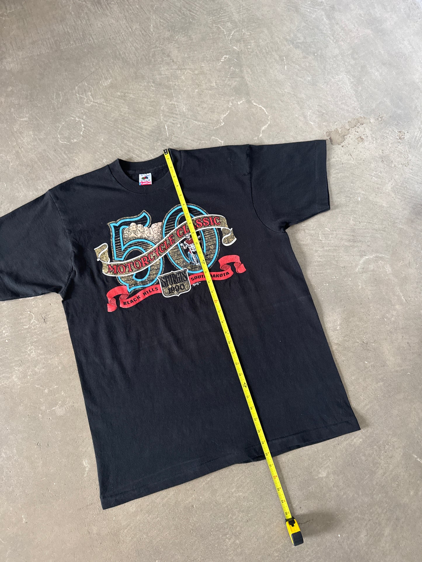 Vintage 1990 Sturgis Motorcycle Classic Black Hills South Dakota Tee
