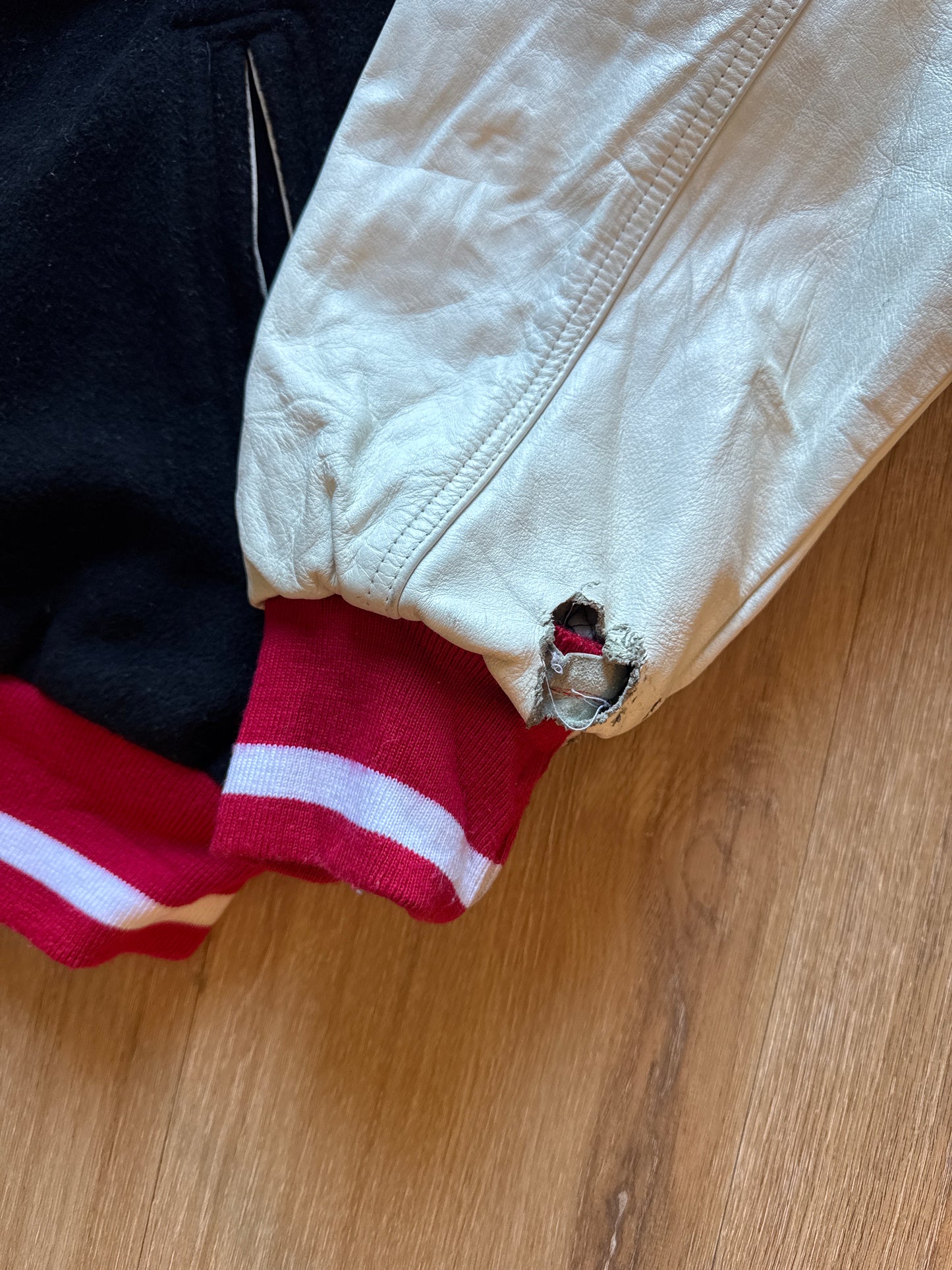 Vintage 90s Nike Force Basketball Snap Button Letterman Varsity