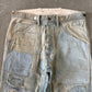 RRL by Polo Ralph Lauren Indigo Distressed Patchwork Selvedge Denim Jeans