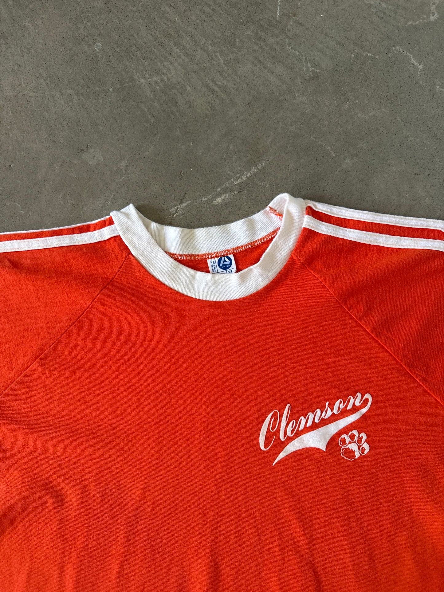 Vintage 80s Artex Clemson University Tigers Logo Tee
