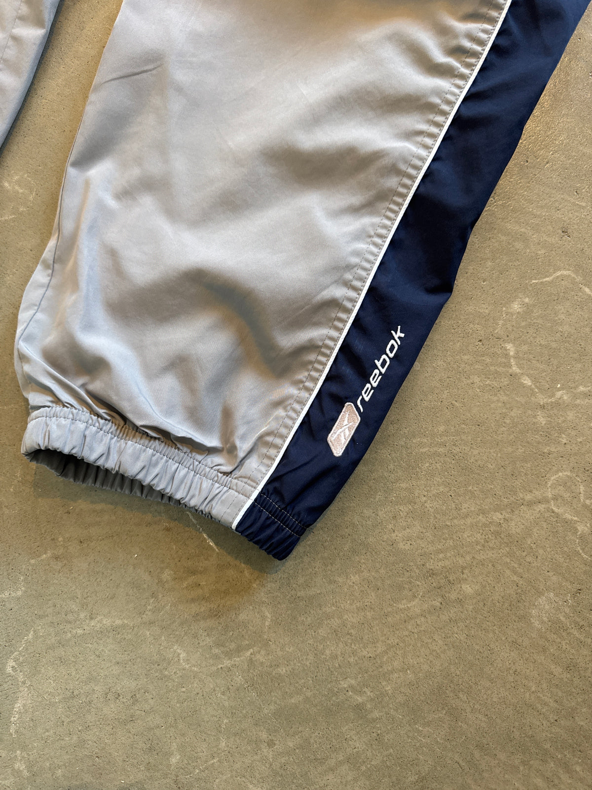 Vintage Reebok Navy Grey Baggy Track Pants