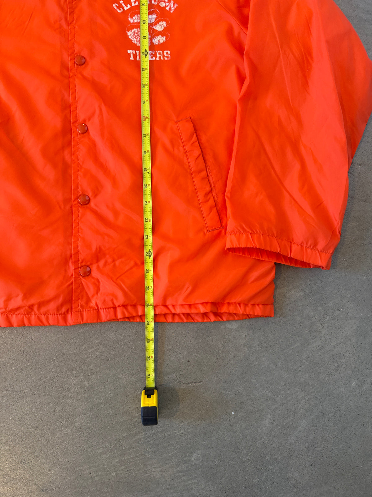 Vintage 80s Clemson University Tigers Windbreaker Jacket