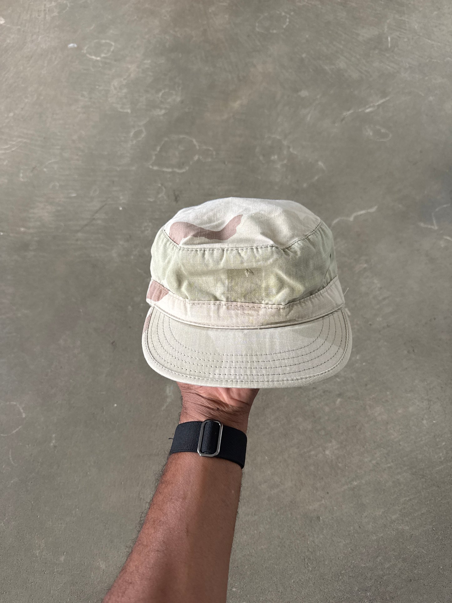 Vintage US Military BDU Combat Patrol Sunfaded Cadet Cap Hat