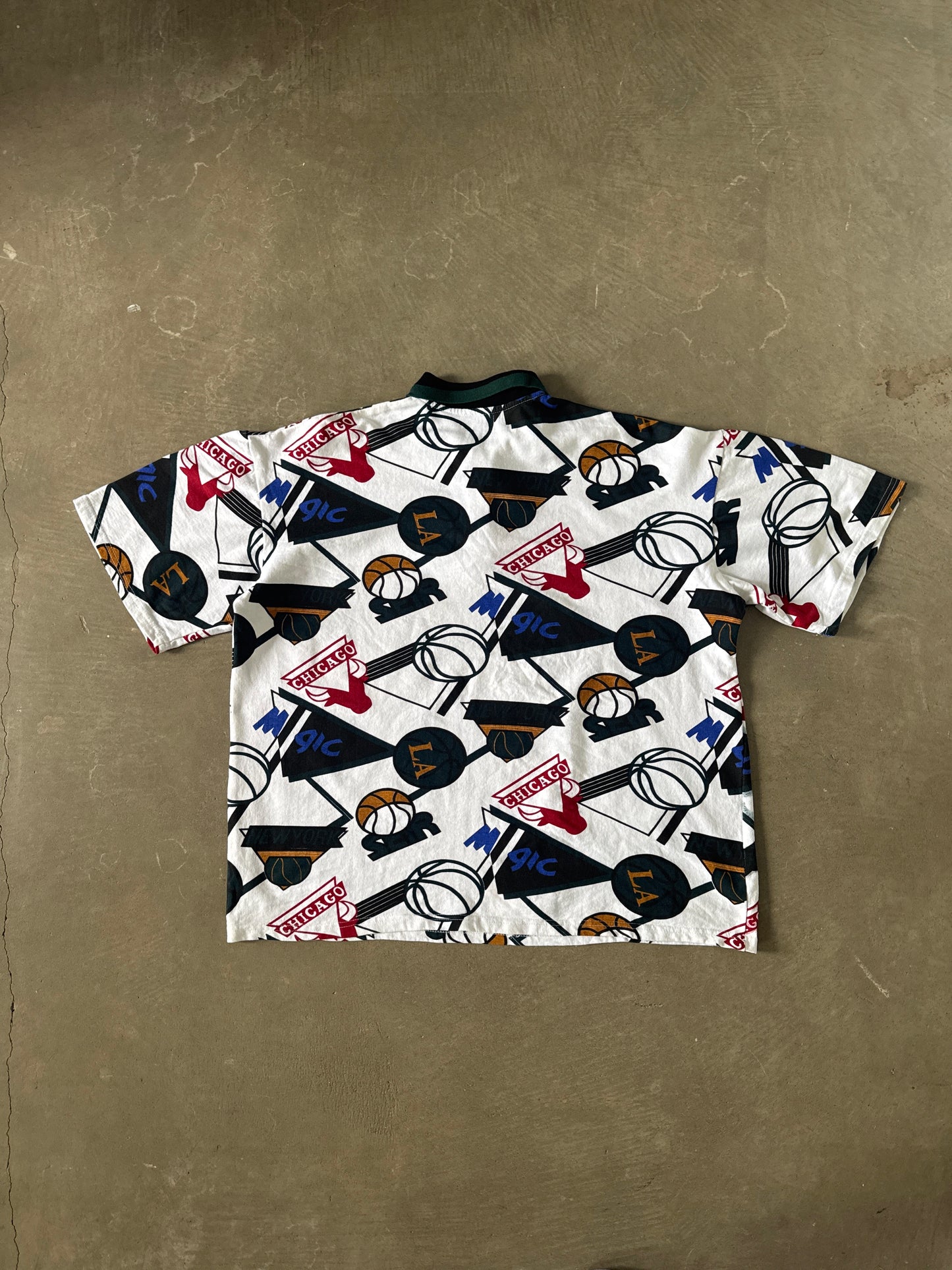Vintage NBA Monogram Logo Boxy Fit Logo Polo Shirt