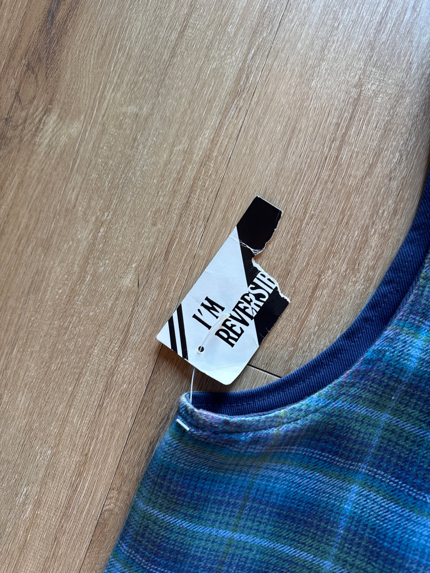 Vintage 90s Be-Bop Plaid Cargo Reversible Vest