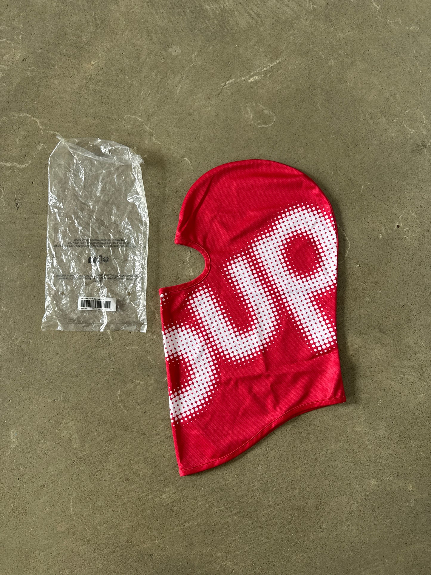 Supreme Halftone Lightweight Red Balaclava (SS24)