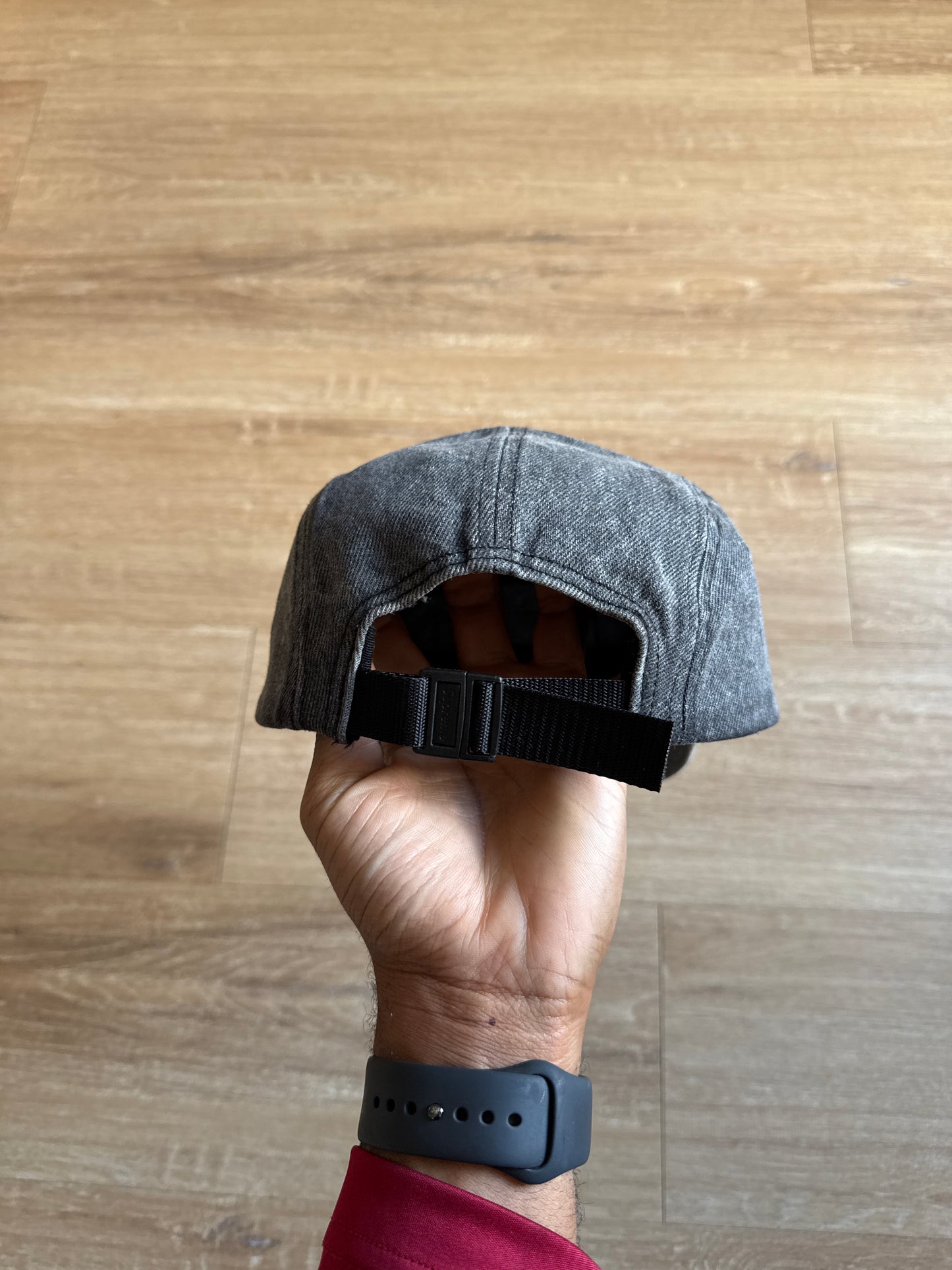 Supreme Denim Camp Cap Washed Black Hat