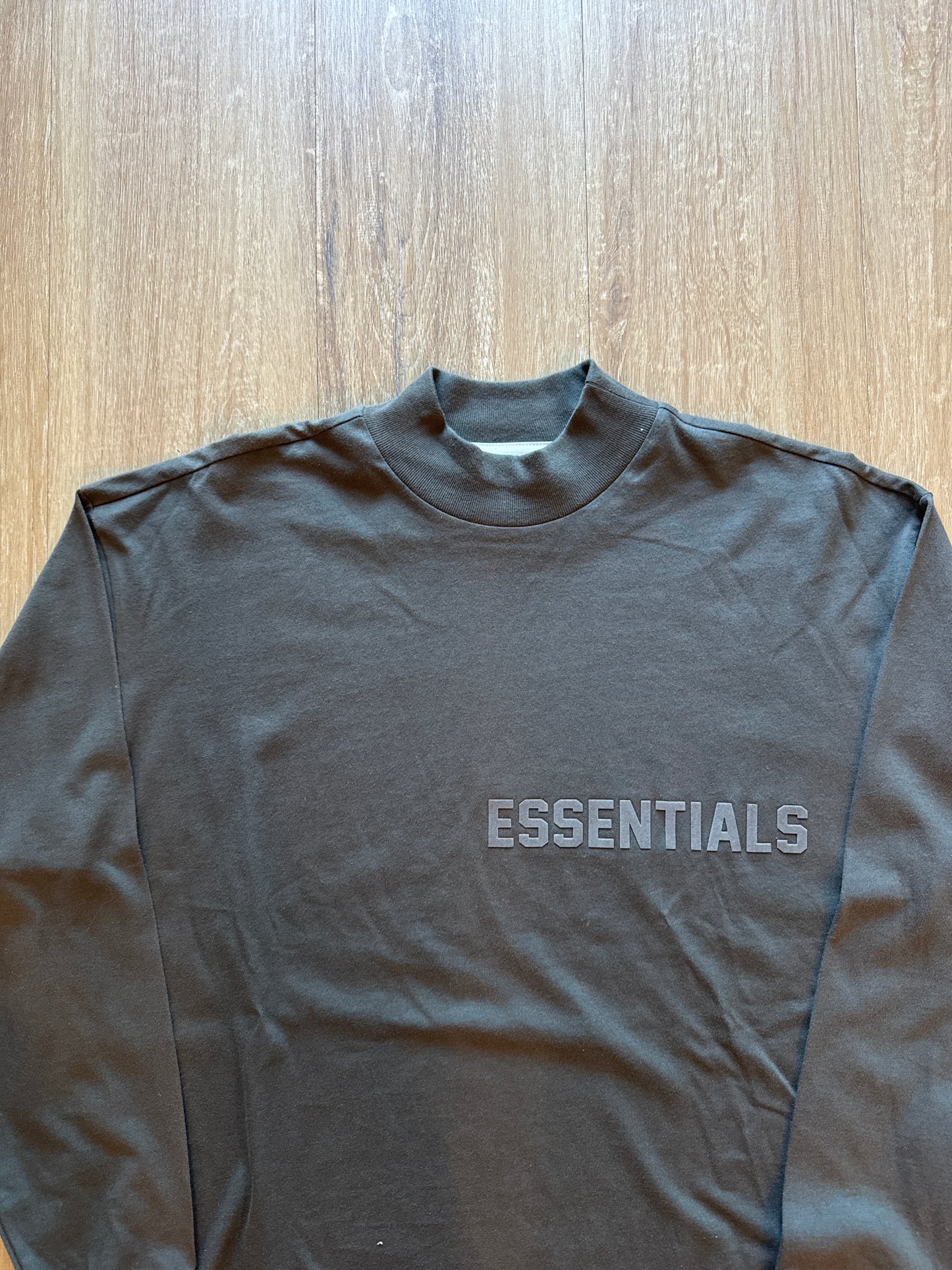 Fear Of God Essentials Long Sleeve Off Black Tee