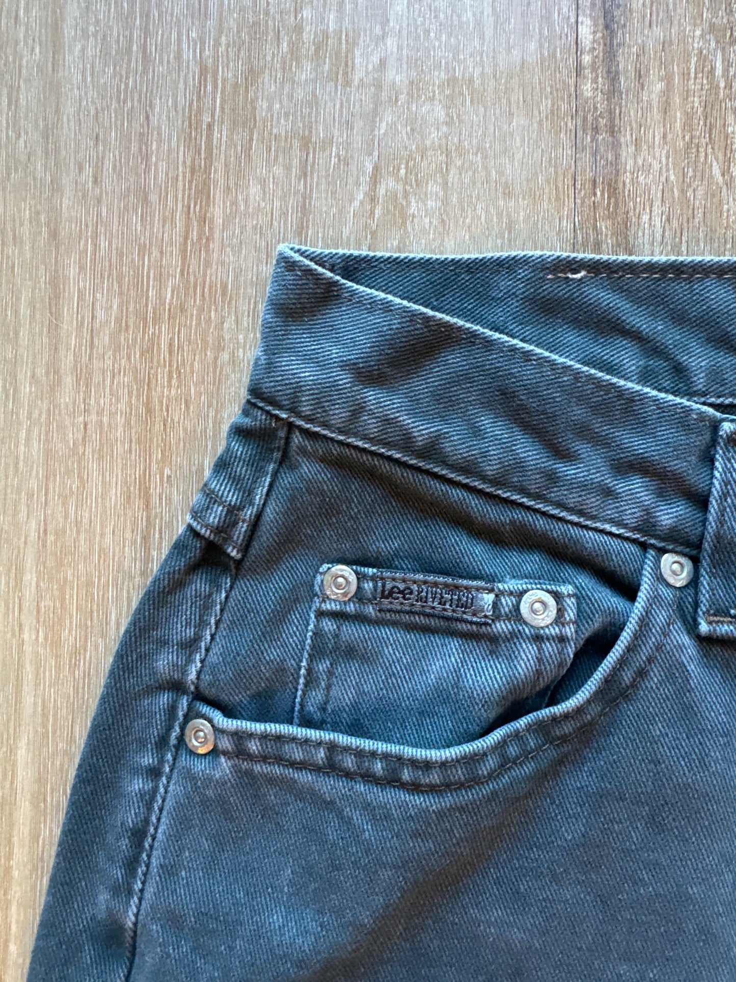 Vintage Women’s Lee Riveted Faded Black Denim Jeans