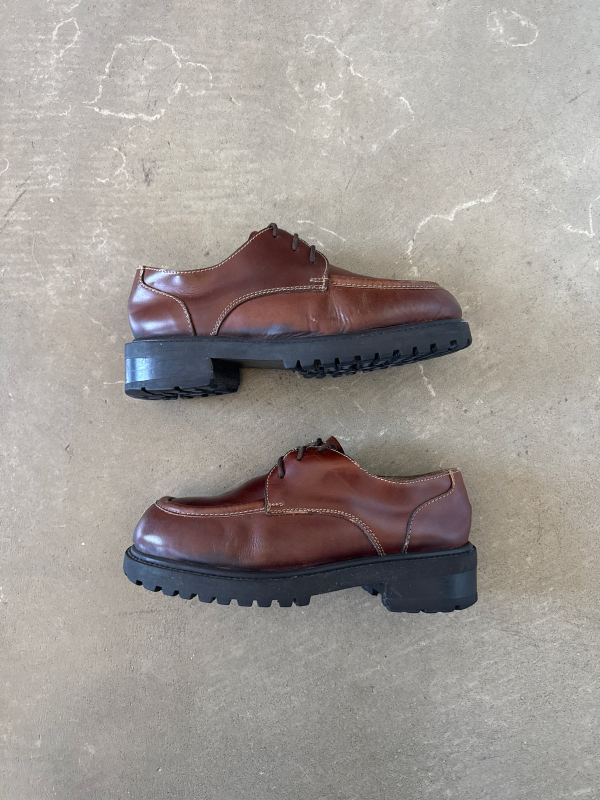 Vintage Robert Wayne Grueso Chunky Leather Oxford Lug Sole Shoes