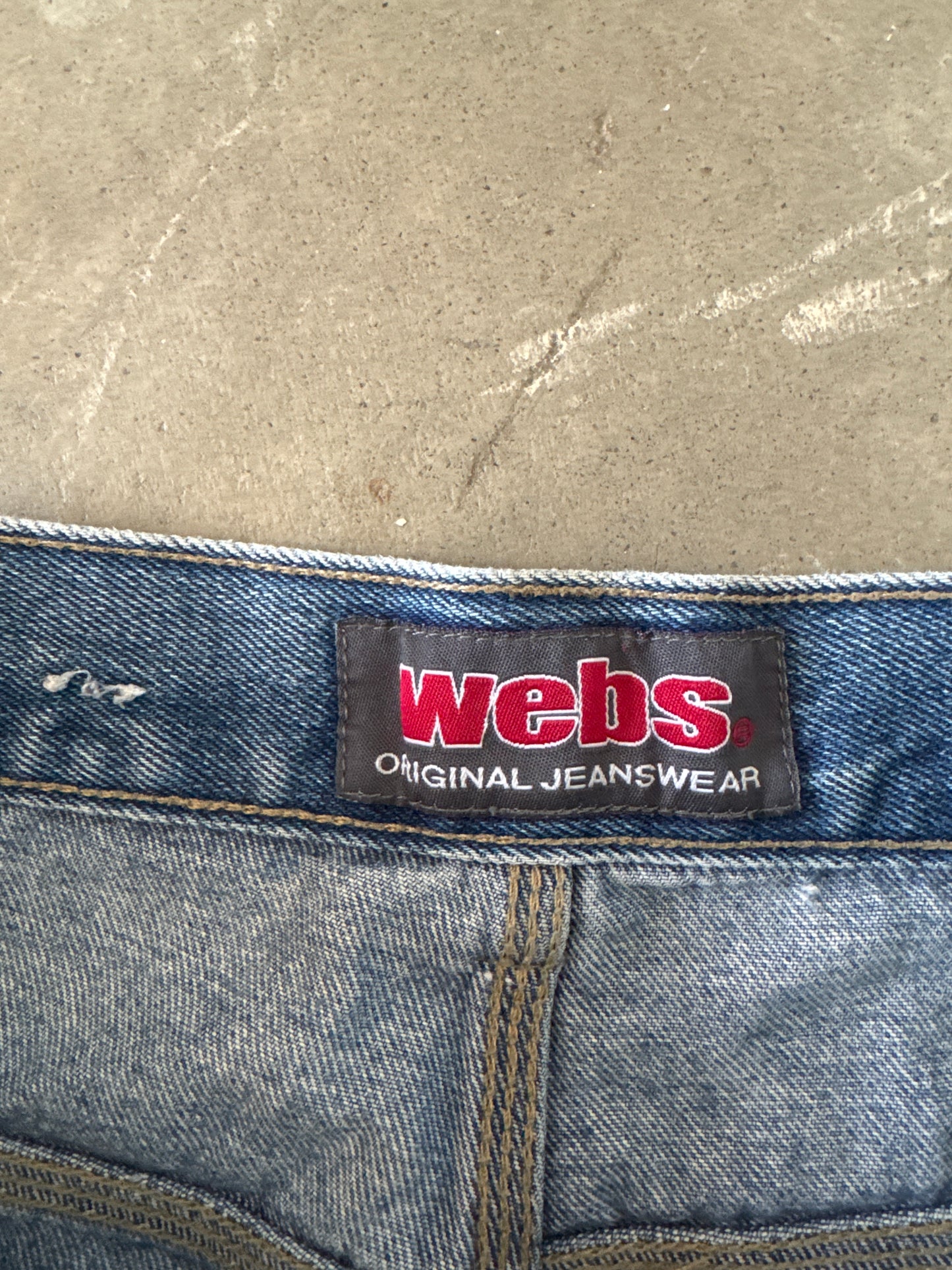 Vintage Webs Baggy Denim Jean Shorts