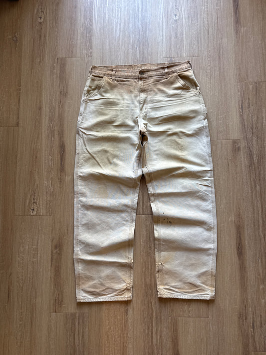 Vintage Carhartt Faded Distressed Tan Carpenter Pants