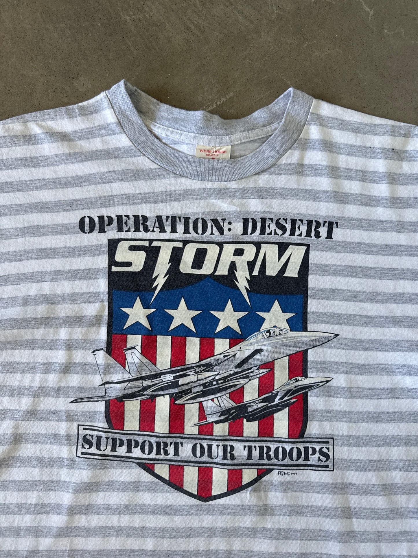 Vintage 1991 Operation Desert Storm Striped Tee