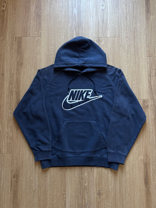 Vintage Nike Navy Embroidered Logo Hoodie