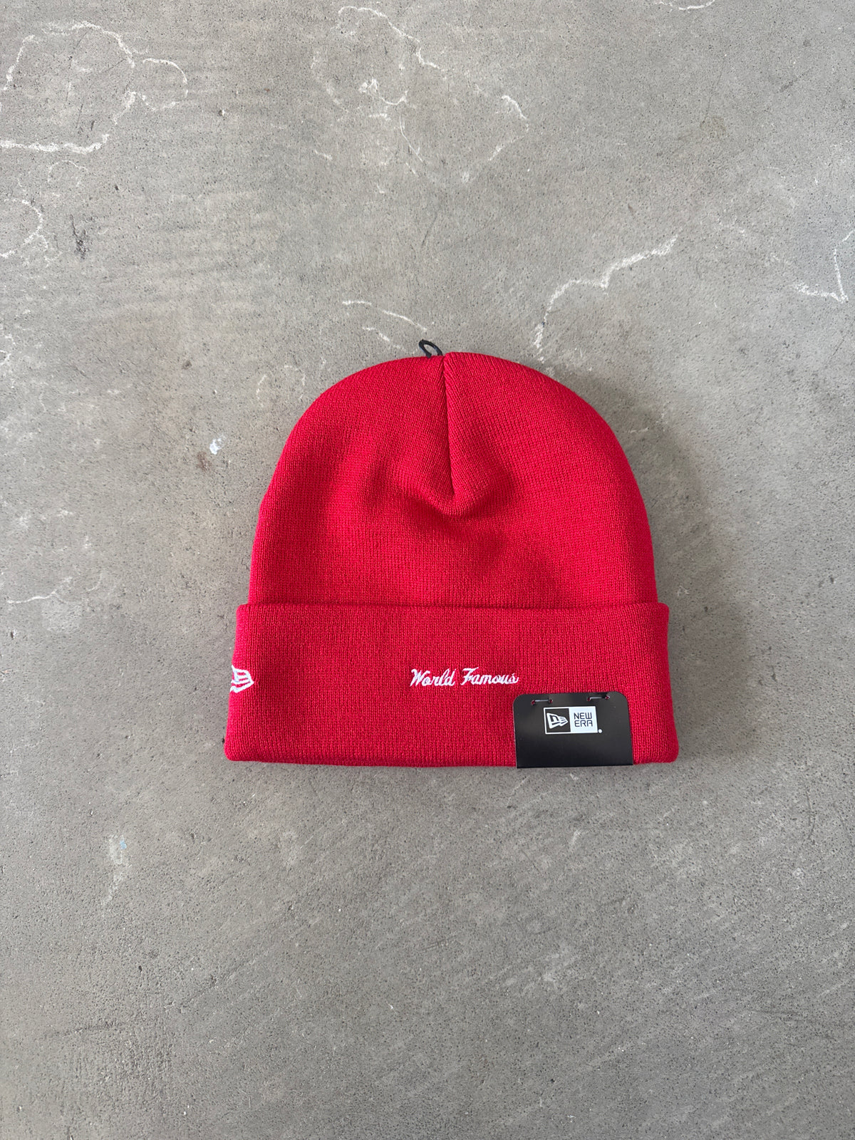 Supreme New Era Action Red Navy Beanie (FW26)