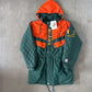 Vintage 90s University Of Miami Hurricanes Stadium Long Coat Jacket