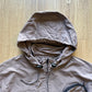 Urban Outfitters Taupe Cargo Utility Tech Pockets Full Zip Nylon Jacket
