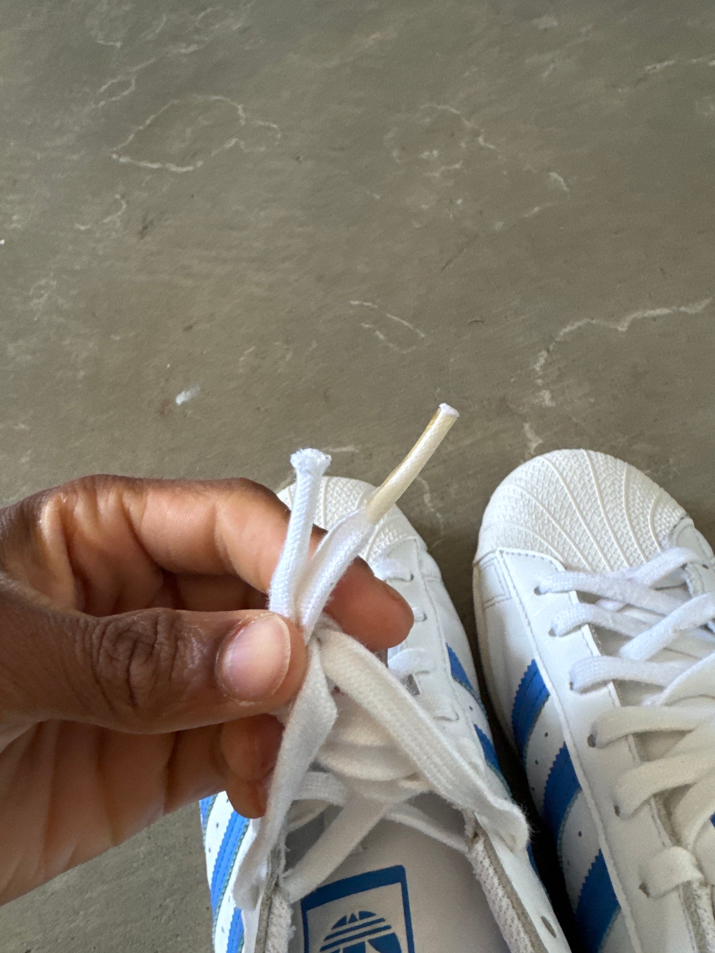 Adidas Superstar White True Blue