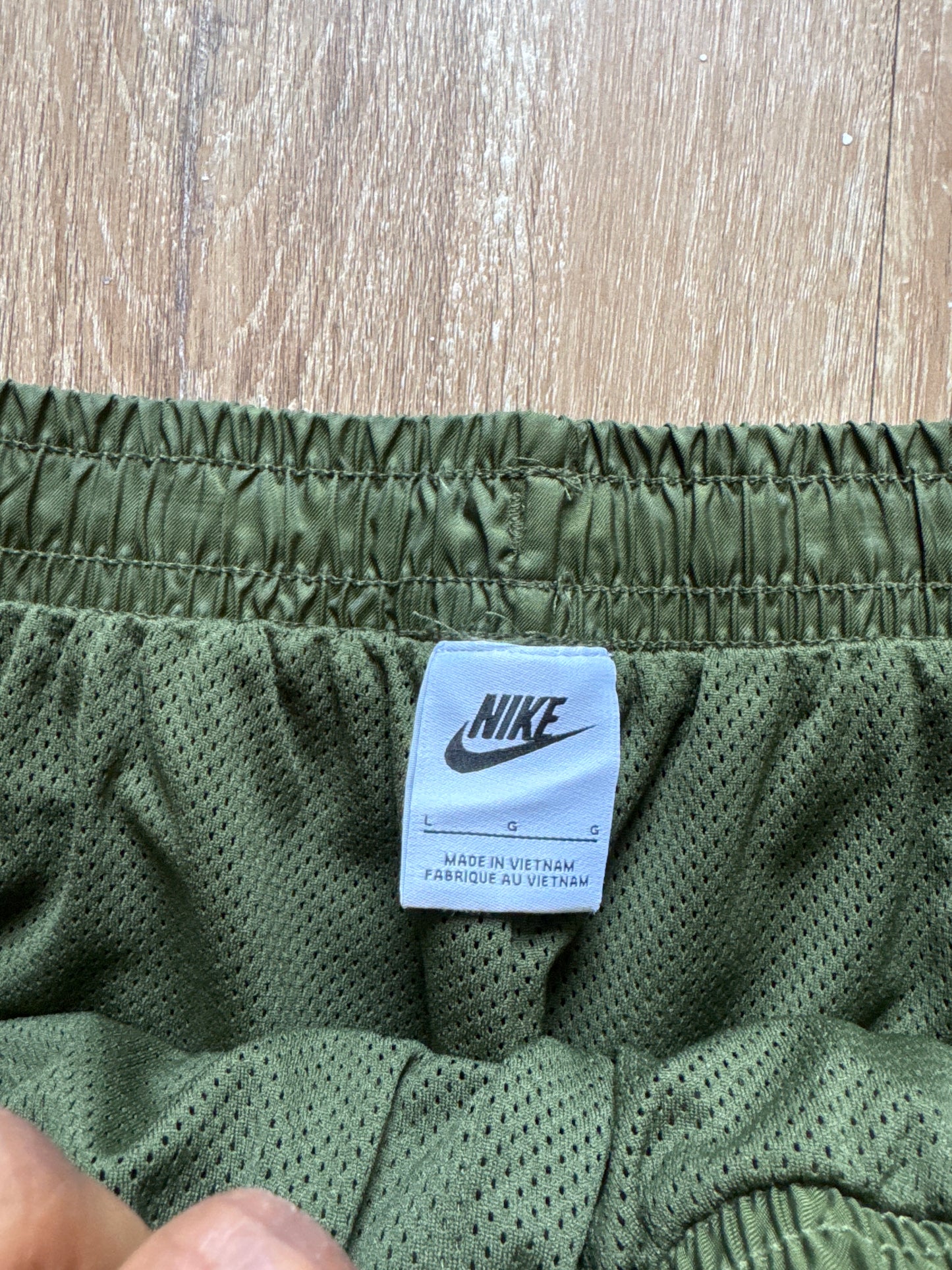Nike Olive Green Logo Shorts