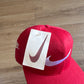 Vintage 90s Nike Logo Red Elastic Fitted Hat