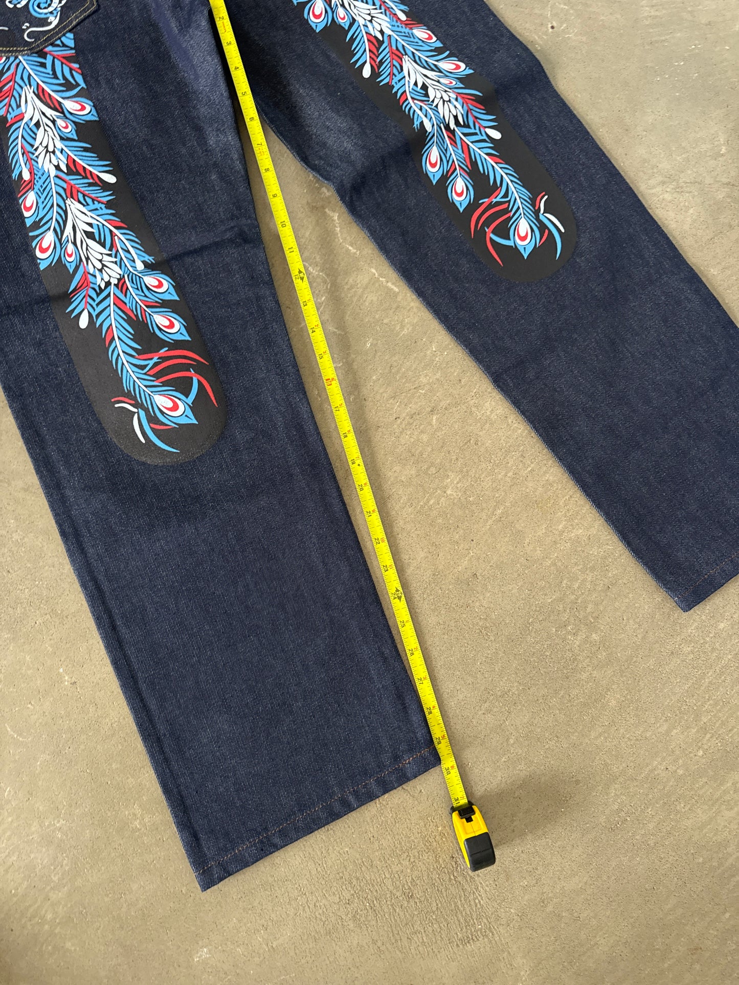 Evisu Embroidered Japanese Art Selvedge Denim Jeans