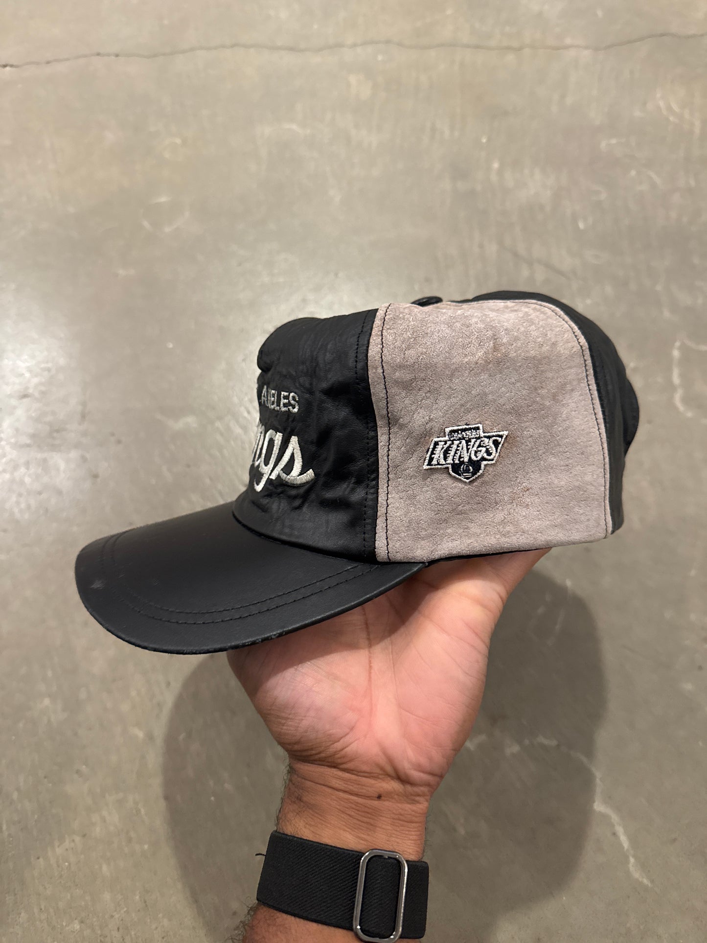 Vintage Los Angeles Kings Genuine Leather Snapback Hat