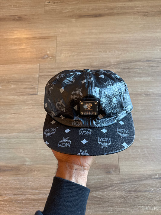 Vintage 90s MCM München Monogram Snap Back Hat