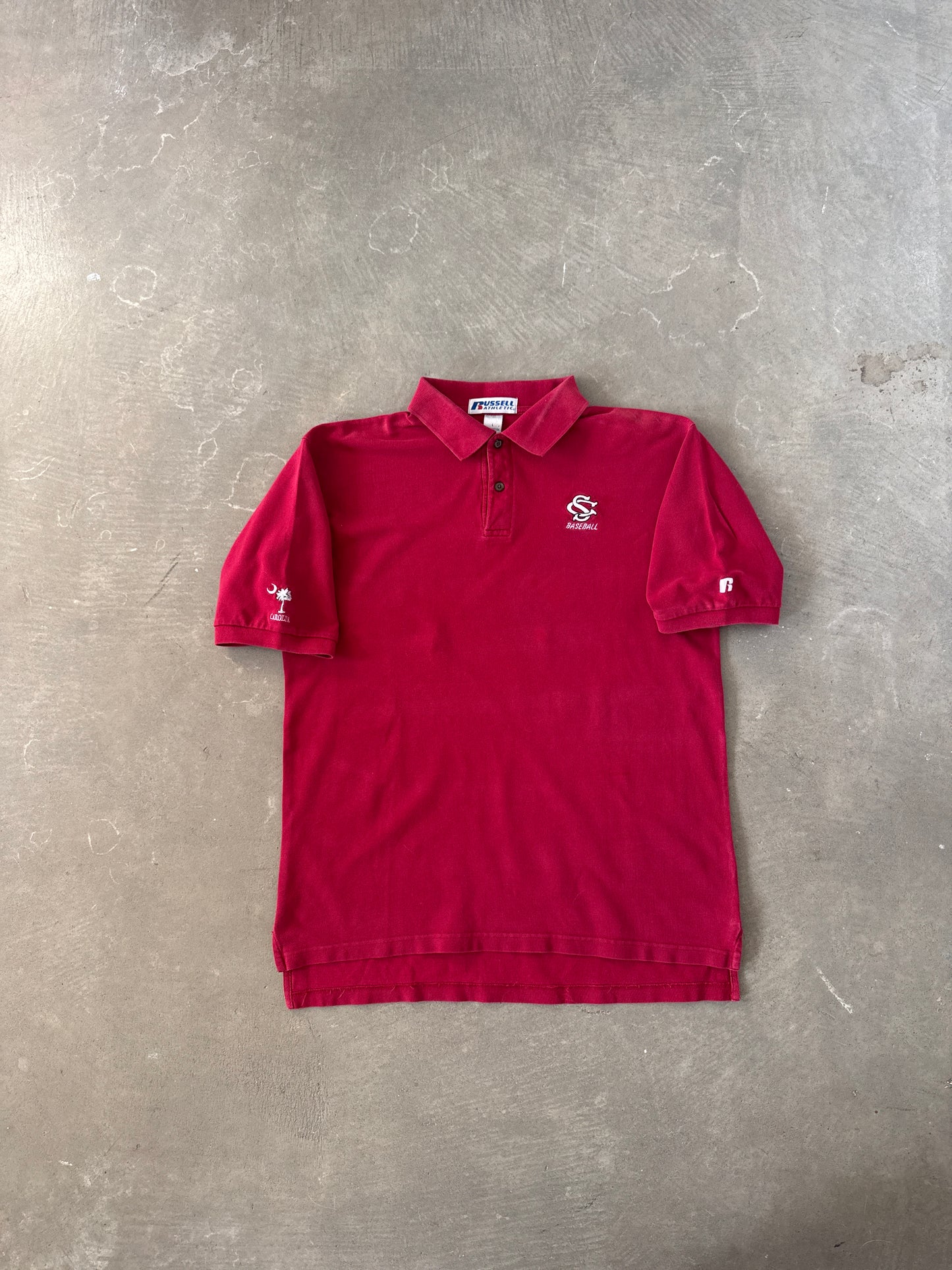 Vintage University Of South Carolina Gamecocks Baseball Polo Shirt