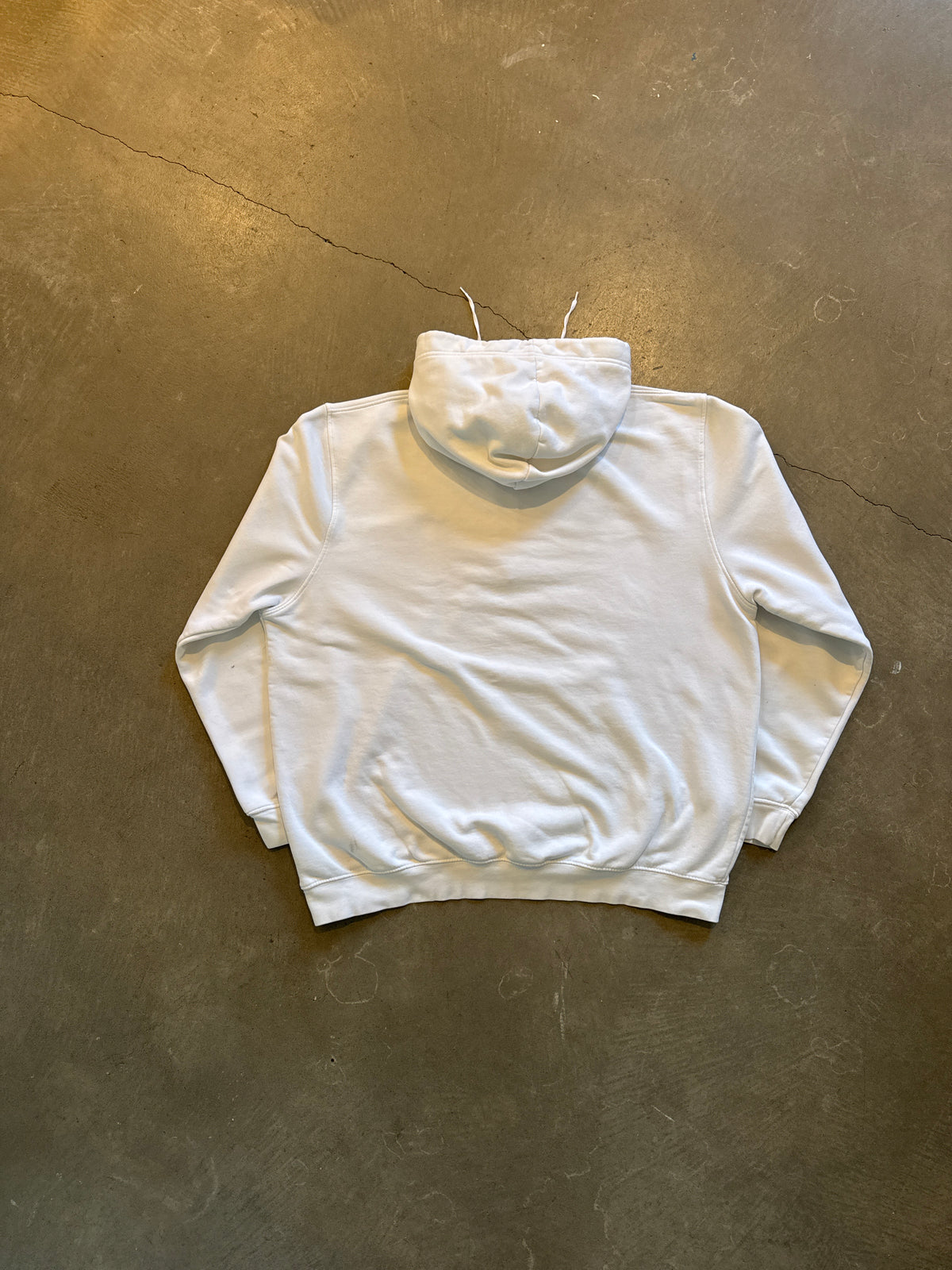 Vintage Nike White Embroidered Logo Quarter Zip Hoodie