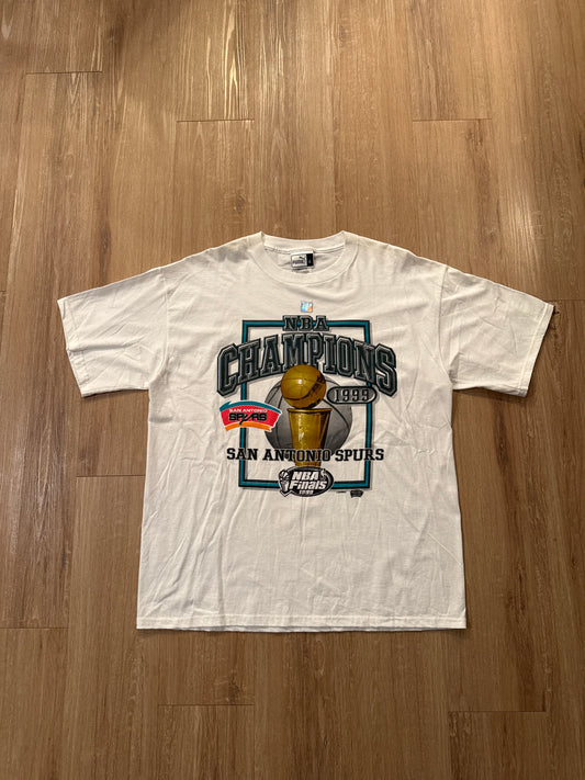 Vintage 1999 Puma San Antonio Spurs NBA Finals Champions Tee
