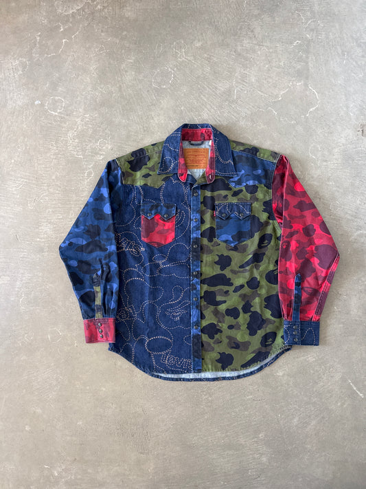A Bathing Ape Bape x Levi’s Multicolor Camo Jacket