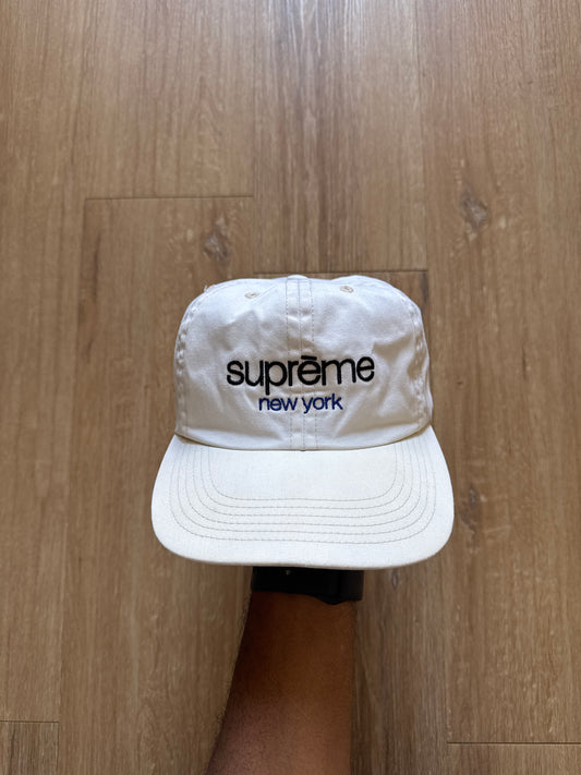 Supreme Classic Logo 6-Panel White Hat