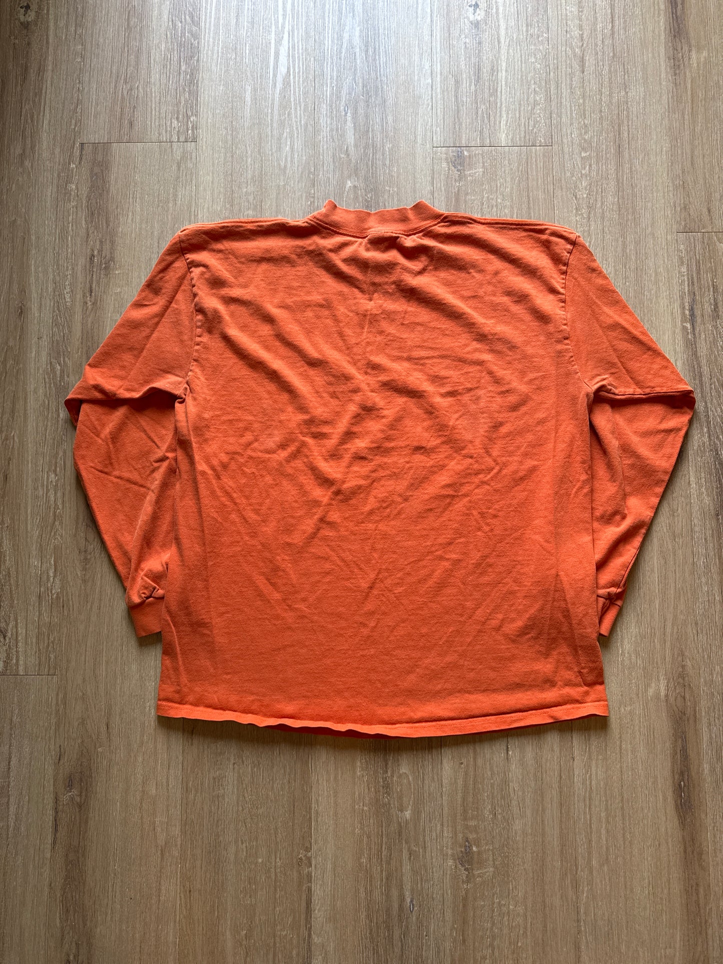 Vintage Nike Orange Neck Logo Long Sleeve
