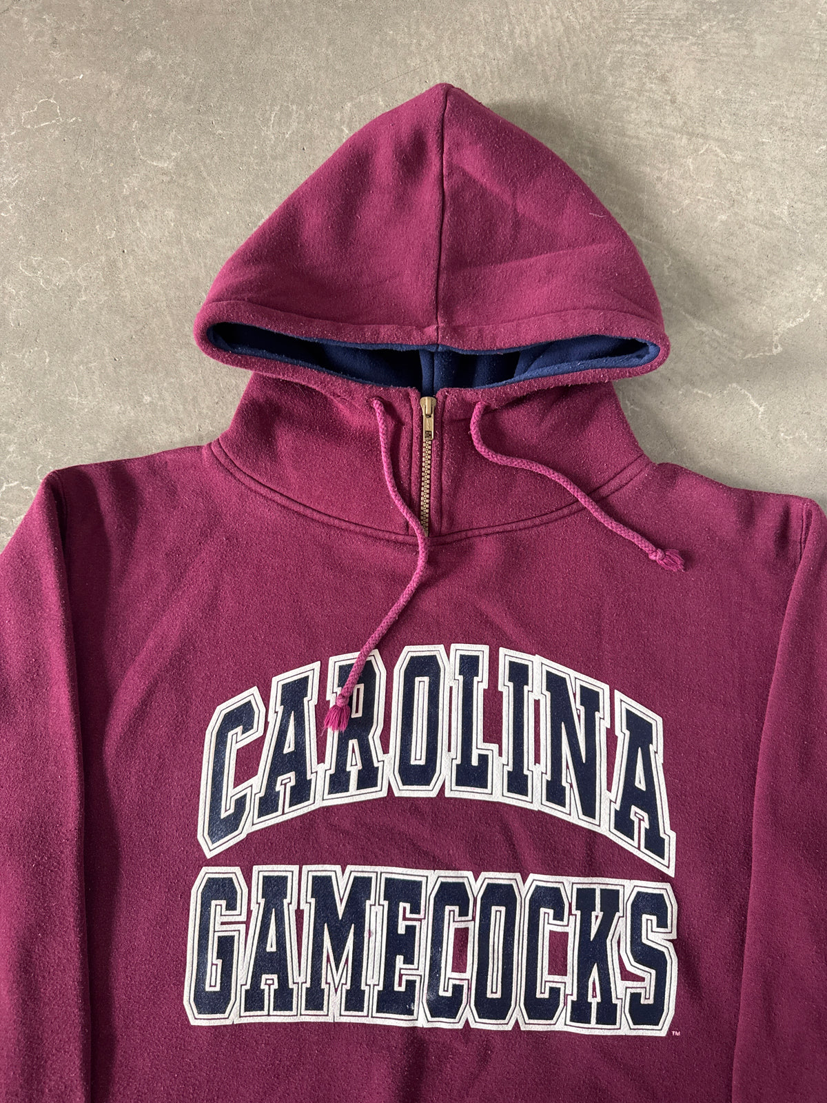 Vintage University Of South Carolina Gamecocks Quarter Zip Hoodie