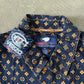 Vintage 90s Veezo Wear Monogram Designer Denim Jean Jacket