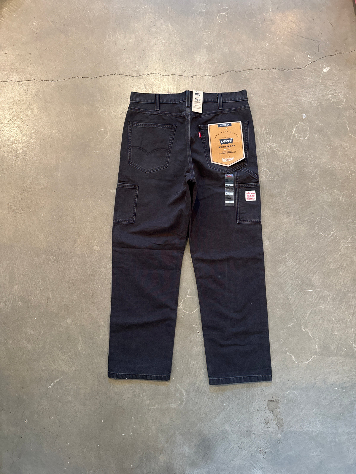 Levi’s 568 Washed Charcoal Loose Straight Carpenter Pants