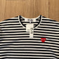 Comme Des Garçon Play Black Strip Long Sleeve Tee