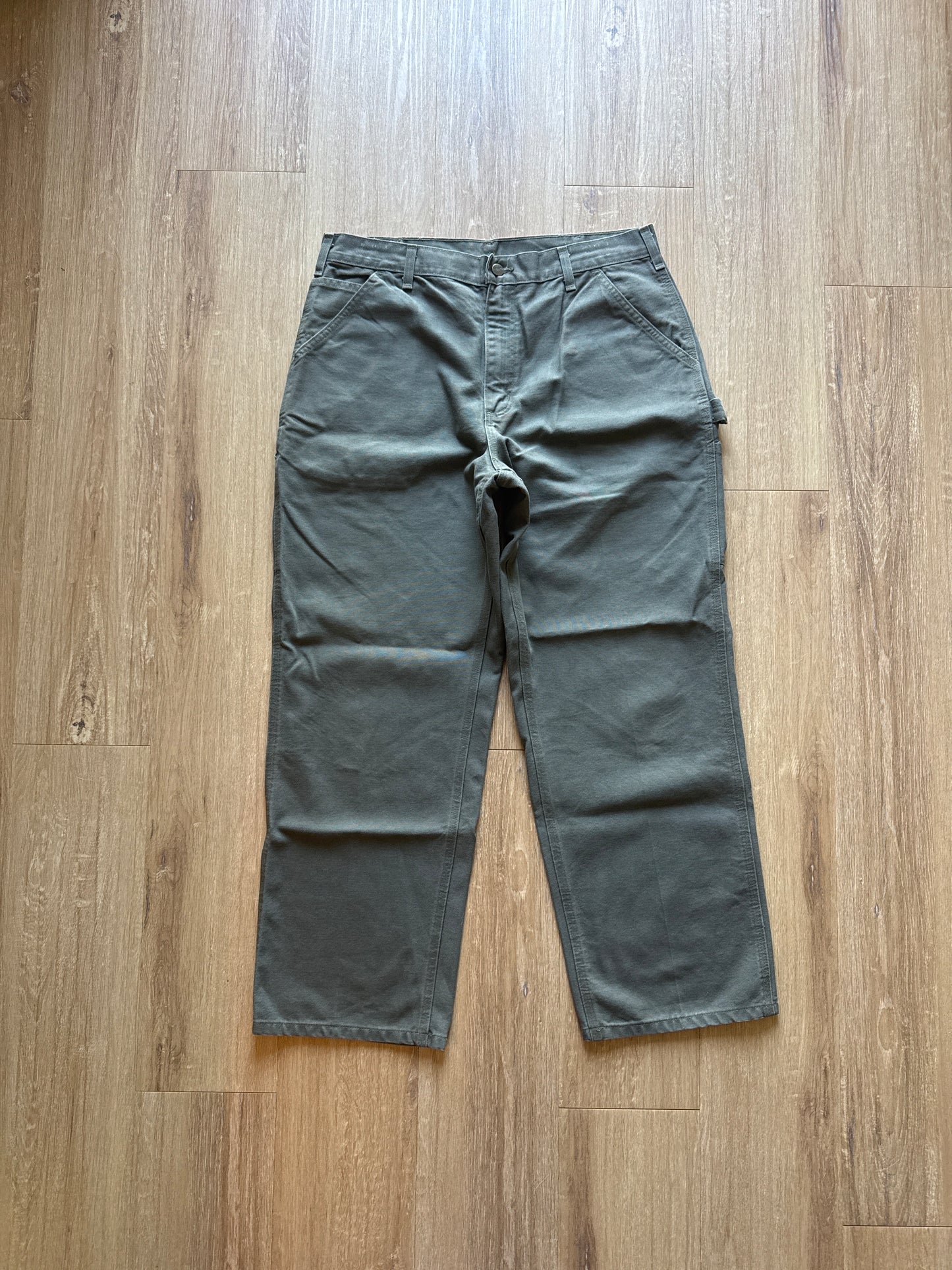 Carhartt Olive Green Original Dungaree Fit Carpenter Pants